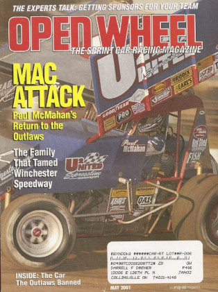 OPEN WHEEL 2001 MAY - CHILI BOWL, MacMAHAN, SAM HORNISH, KURTIS OFFY MIDGET